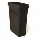 Rubbermaid Slim Jim Venting Black 87Ltr