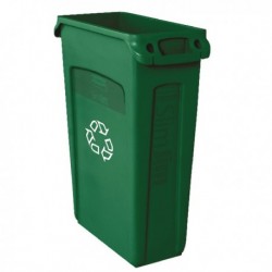 Rubbermaid Slim Jim Venting Green 87Ltr