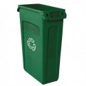 Rubbermaid Slim Jim Venting Green 87Ltr
