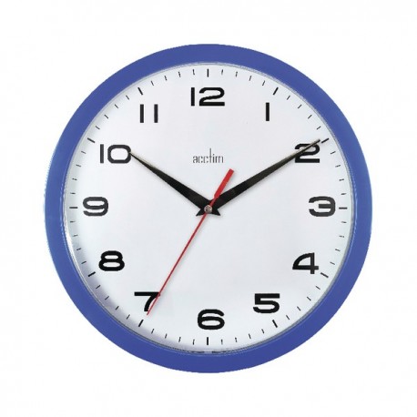 Acctim Blue Aylesbury Plastic Wall Clock