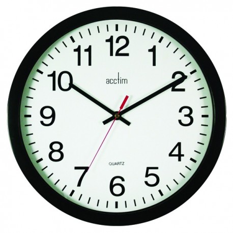 Acctim Controller 368mm Black Wall Clock