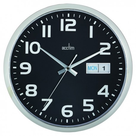 Acctim Chrome/Black Wall Clock