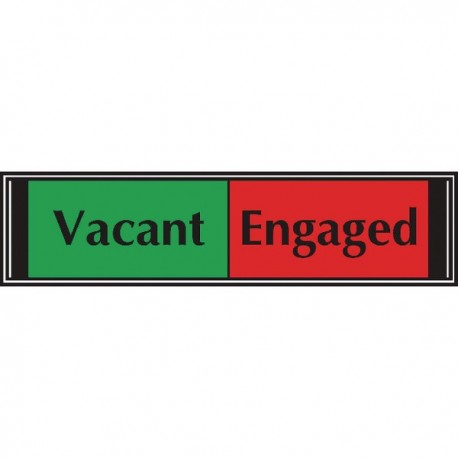 Sliding Sign Vacant/Engaged Self Adh