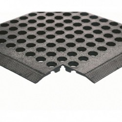 Black Rubber Worksafe Mat 312476 Pk3