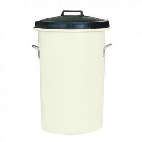 White 85 Ltr H Duty Coloured Dustbin