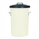 White 85 Ltr H Duty Coloured Dustbin
