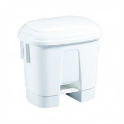 Derby 30L White Plastic Pedal Bin 348020
