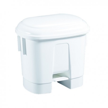 Derby 30L White Plastic Pedal Bin 348020