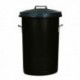 Black 85 Ltr H Duty Coloured Dustbin
