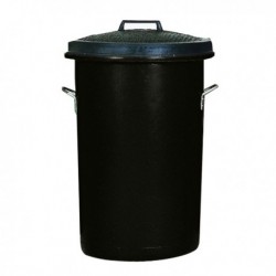 Black 85 Ltr H Duty Coloured Dustbin