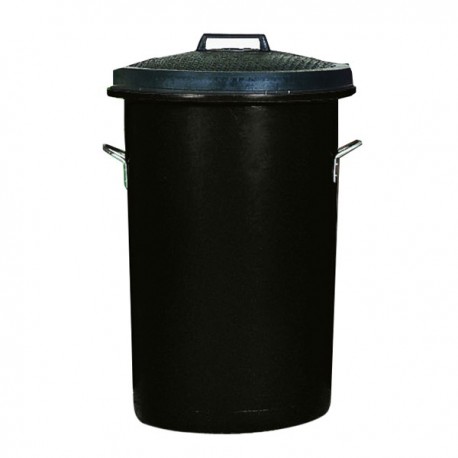 Black 85 Ltr H Duty Coloured Dustbin