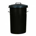 Black 85 Ltr H Duty Coloured Dustbin