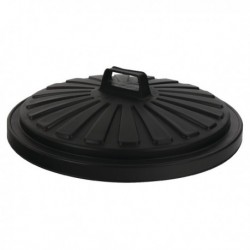 Addis Black Dustbin Lid Round 90Ltr