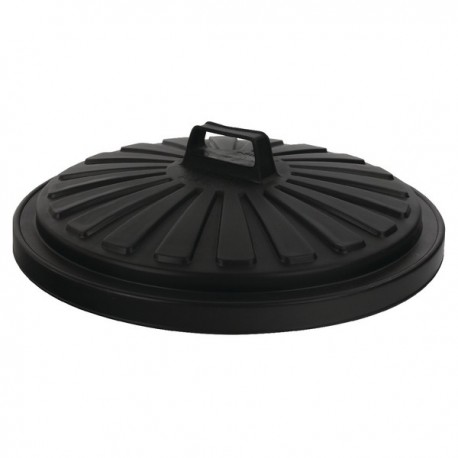 Addis Black Dustbin Lid Round 90Ltr