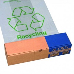 Acorn Green Bin Liner Clear Pk50