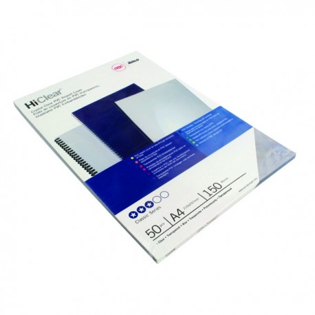 GBC HiClear A4 Binding Covers 150Mc Pk50