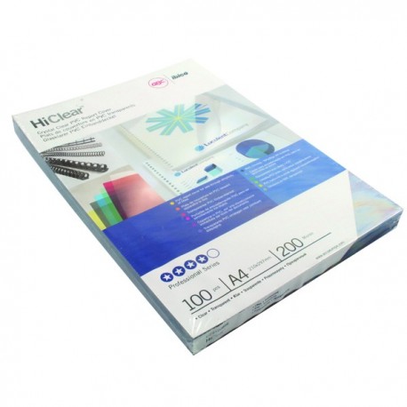 GBC HiClear PVC A4 Binding Covers Pk100