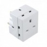 CED 3Way Adaptor Fused 13amp White WAP3W