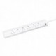 CED 6-Gang Extension Lead White 2m