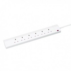 CED 6-Gang Extension Lead White 2m
