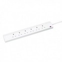 CED 6-Gang Extension Lead White 2m