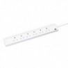 CED 6-Gang Extension Lead White 2m