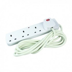 CED 4-Way N/Wht Extnsn Lead 13amp 2 Mtr