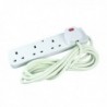CED 4-Way N/Wht Extnsn Lead 13amp 2 Mtr