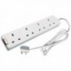 CED 4-Way N/Wht Extnsn Lead 13amp 5 Mtr
