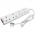CED 4-Way N/Wht Extnsn Lead 13amp 5 Mtr
