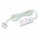 CED 2-Way N/Wht Extnsn Lead 13amp 5 Mtr