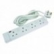 CED 4-Way Extension Lead Wht CEDTS4213IS