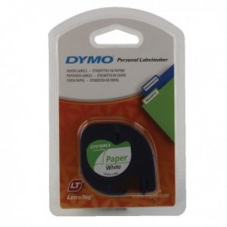 Dymo Prl/Wht Letratag 12mmx4m S0721510
