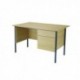 FF Serrion Oak 1200mm 4 Leg Desk 2D Ped