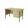 FF Serrion Oak 1200mm 4 Leg Desk 2D Ped