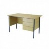 FF Serrion Oak 1200mm 4 Leg Desk 3D Ped