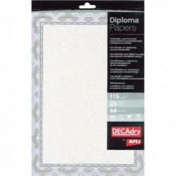 Decadry Spiral Blue A4 Cert Paper Pk25