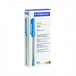 Staedtler Stick Ball Pen Med Blue Pk10