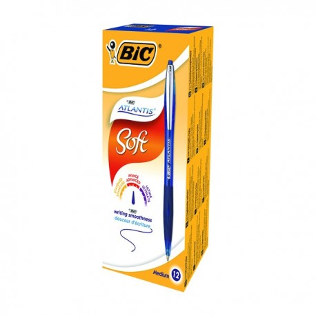 Bic Atlantis Blue Prem Retract Ball Pk12