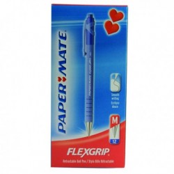PaperMate Blue Flexgrip Retrct Ball Pk12