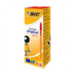 Bic Orange Fine Ballpoint Pen Red Pk20