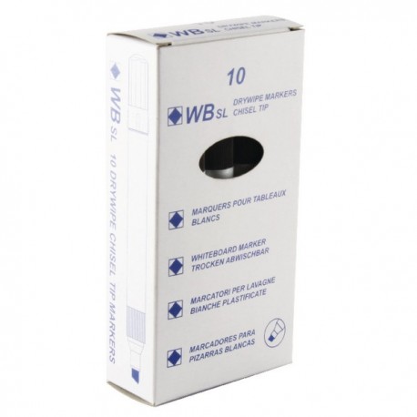 Chisel Tip Black Whiteboard Marker Pk10