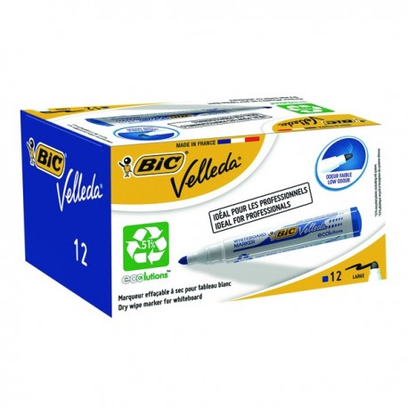 Bic Velleda 1701 Bullet Marker Blue Pk12