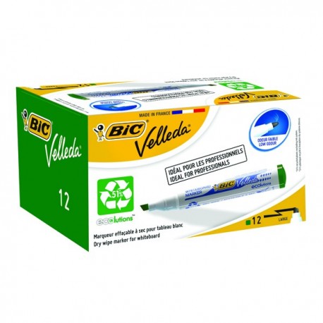 Bic Velleda 1701 Bullet Marker Grn Pk12
