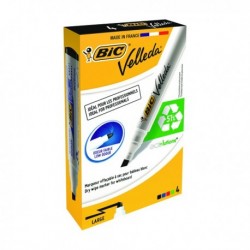 Bic Velleda 1751 Chisel W Brd Marker Pk4