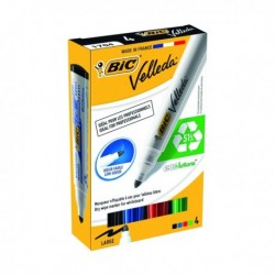 Bic Velleda 1701 Bullet Marker Asrtd Pk4
