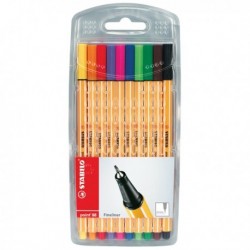 Stabilo Point 88 Fineliner Pen Pk10 Astd