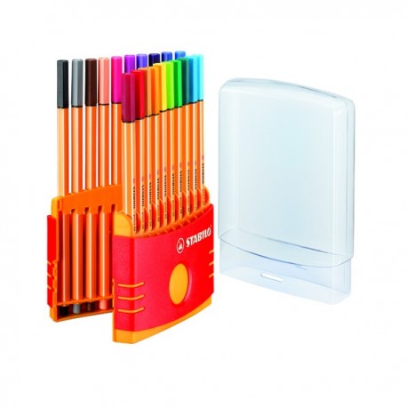 Stabilo Point 88 Fineliner Pen Ast Pk20