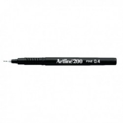 Artline 200 Fineliner Pen Black Pk12