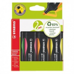 Stabilo Green Boss Highlighter Pen Pk4